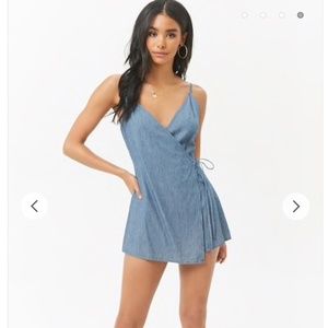 Striped Surplice Wrap-Front Romper